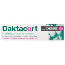 Daktacort hydrocortisone cream, athlete’s foot